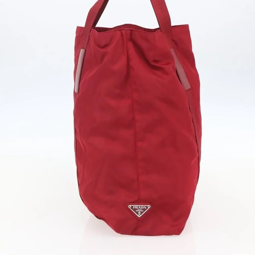 Prada Nylon Tote Bag Red